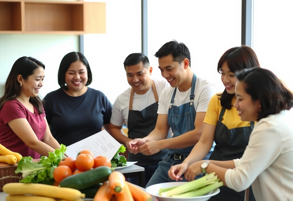 A vibrant community class on healthy eating